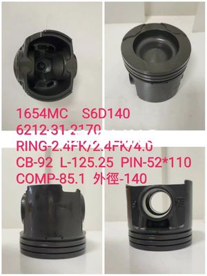 High Pressure Power Transmission Piston 6D140 6212-31-2170  2J 13101-22060 6GH-STE 728628-22722
