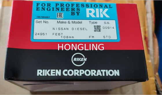 RIK Piston Ring, Hino W06D 15011, 13011-1973  13011-2540 , Nissan FE6T 24951 12040-Z5505  , PD6 24340, Isuzu 6HE1 17175