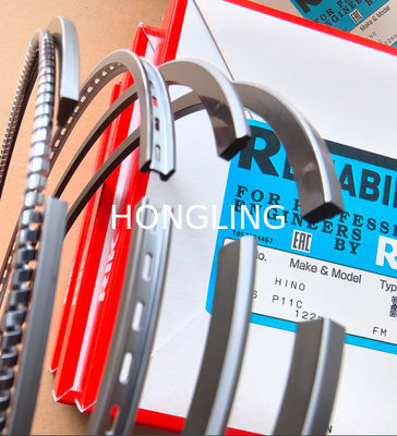 Lightweight Smooth Finished Piston Ring  For Tough Appliions Hino P11C 13011-3110A 15296 6D22 30917-20010 20035