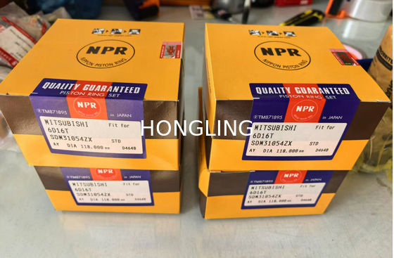 Mitsubishi 6D16T Piston ring SDM31054ZX ME997467 ME997999 ME999549 NOK oil seal 6D95 AW9063-EO