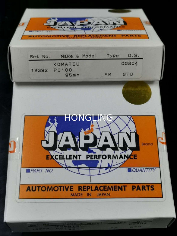 Komatsu 6D95 PC200-5 Model OEM No 6207-31-2500 RIK Piston Rings 18392 NPR YDK04018ZX