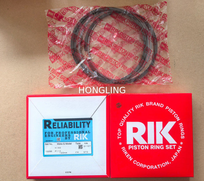 Lightweight Smooth Finished Piston Ring  For Tough Appliions Hino P11C 13011-3110A 15296 6D22 30917-20010 20035